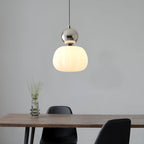 Art Deco Metal and Glass Pendant Light with E27 Bulb Socket