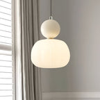 Art Deco Metal and Glass Pendant Light with E27 Bulb Socket
