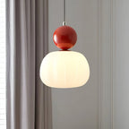 Art Deco Metal and Glass Pendant Light with E27 Bulb Socket