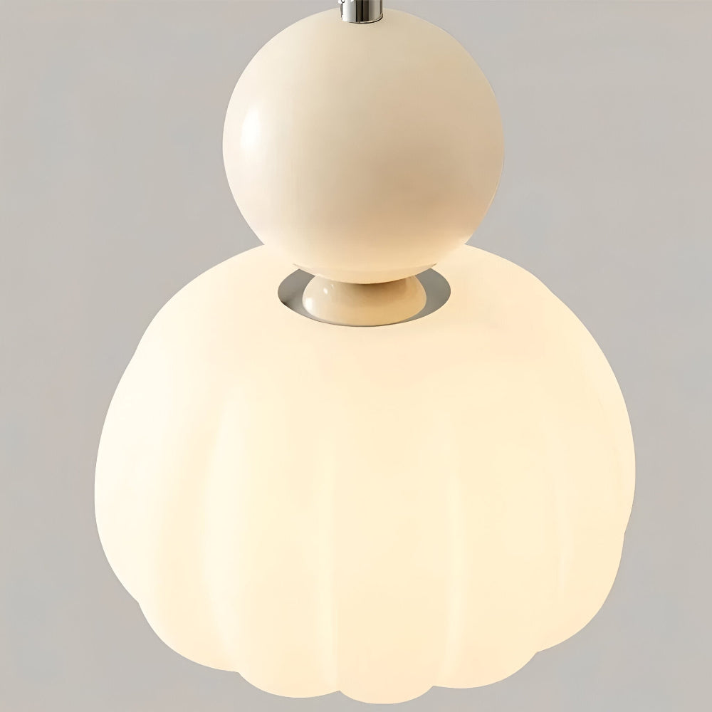 Art Deco Metal and Glass Pendant Light with E27 Bulb Socket
