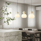Art Deco Metal and Glass Pendant Light with E27 Bulb Socket