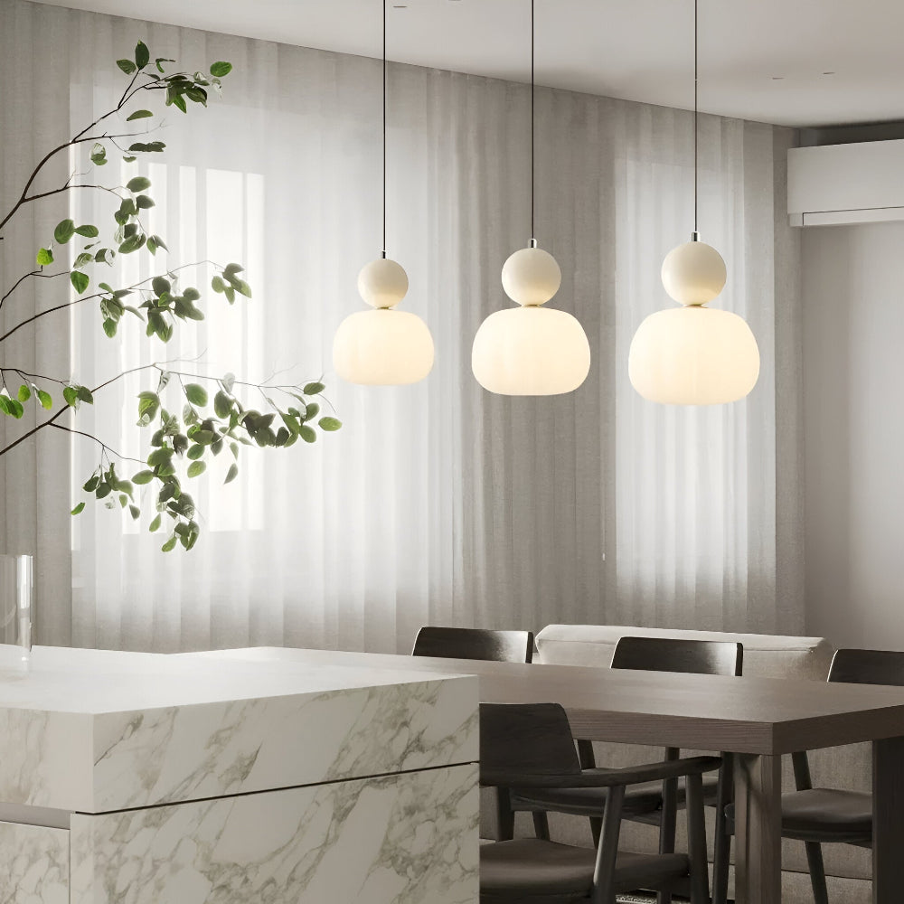 Art Deco Metal and Glass Pendant Light with E27 Bulb Socket