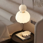 Art Deco Metal and Glass Pendant Light with E27 Bulb Socket