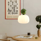 Art Deco Metal and Glass Pendant Light with E27 Bulb Socket