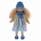 Handmade Waldorf Doll Soft Cotton Rag Doll with Knitted Outfit Cuddly Plush Doll for Toddlers and Kids Creative Play