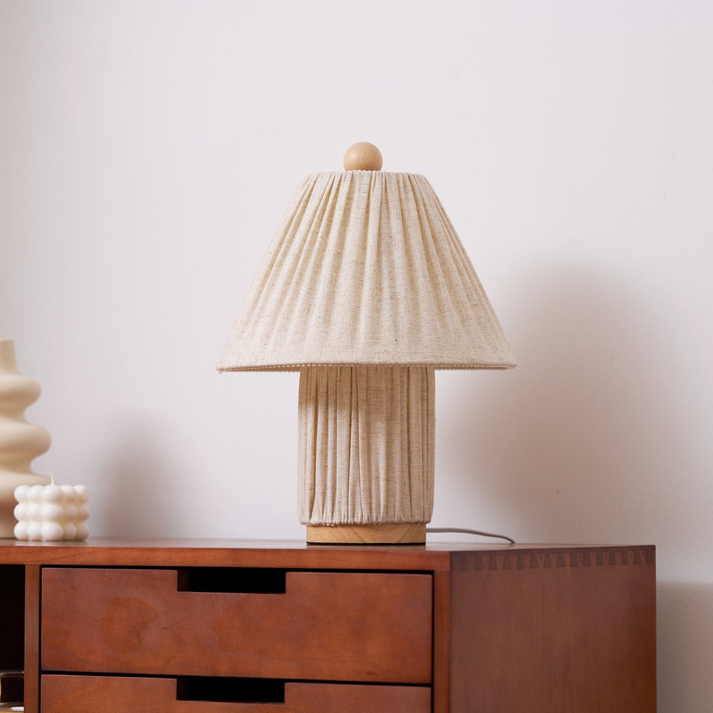 Bohemian Fabric Table Lamp With Warm White Glow — Harbor Light Co.