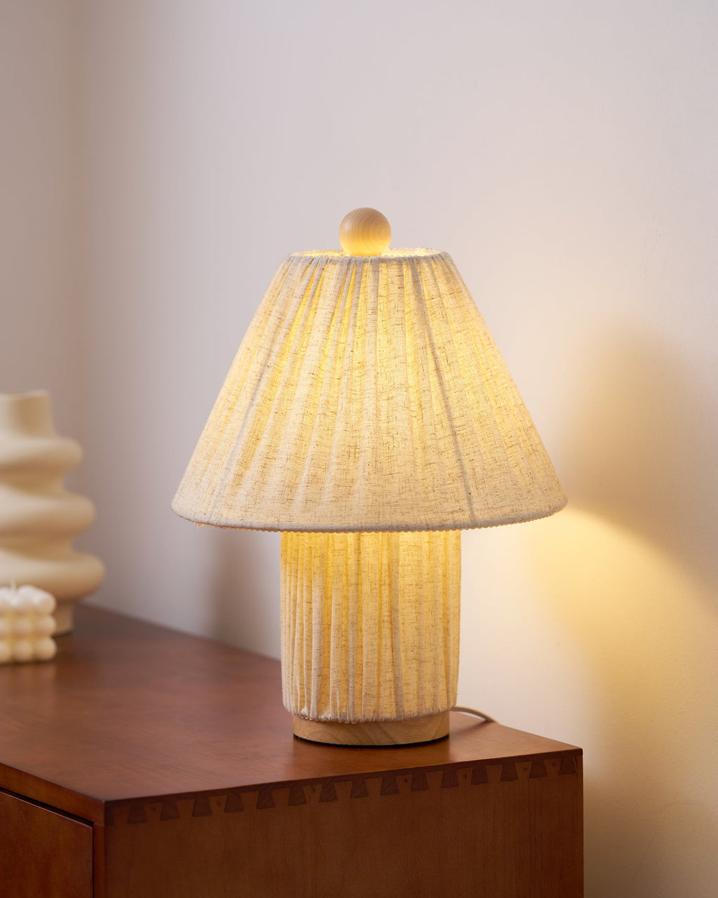 Bohemian Fabric Table Lamp With Warm White Glow — Harbor Light Co.