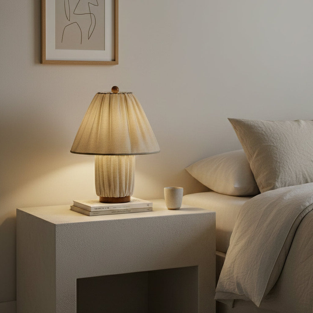 Bohemian Fabric Table Lamp With Warm White Glow — Harbor Light Co.