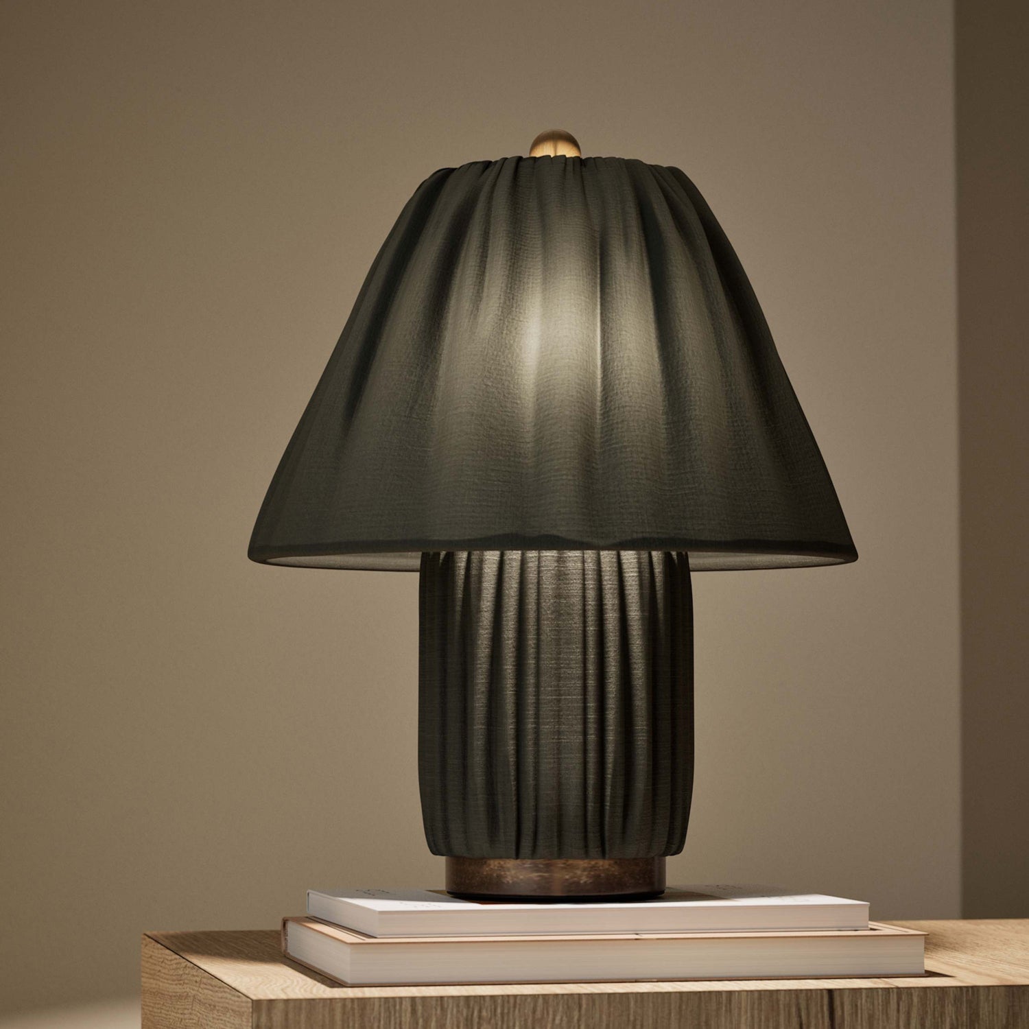 Bohemian Fabric Table Lamp With Warm White Glow — Harbor Light Co.