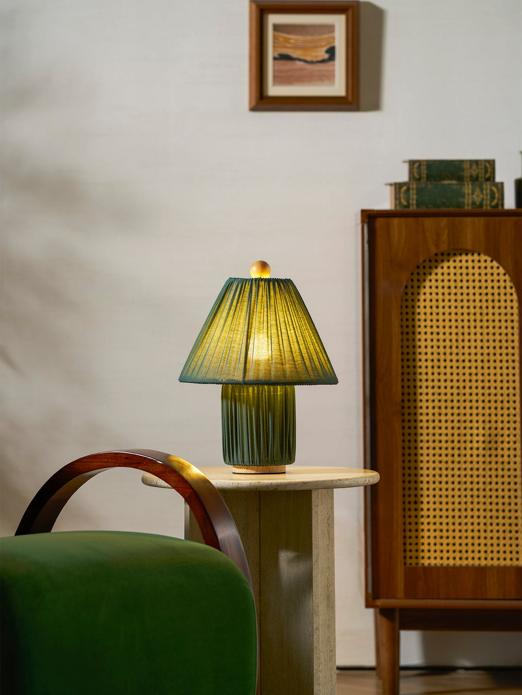 Bohemian Fabric Table Lamp With Warm White Glow — Harbor Light Co.