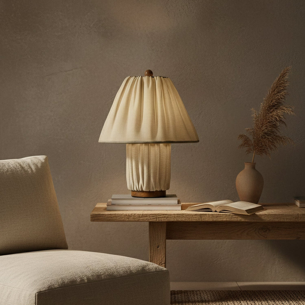 Bohemian Fabric Table Lamp With Warm White Glow — Harbor Light Co.