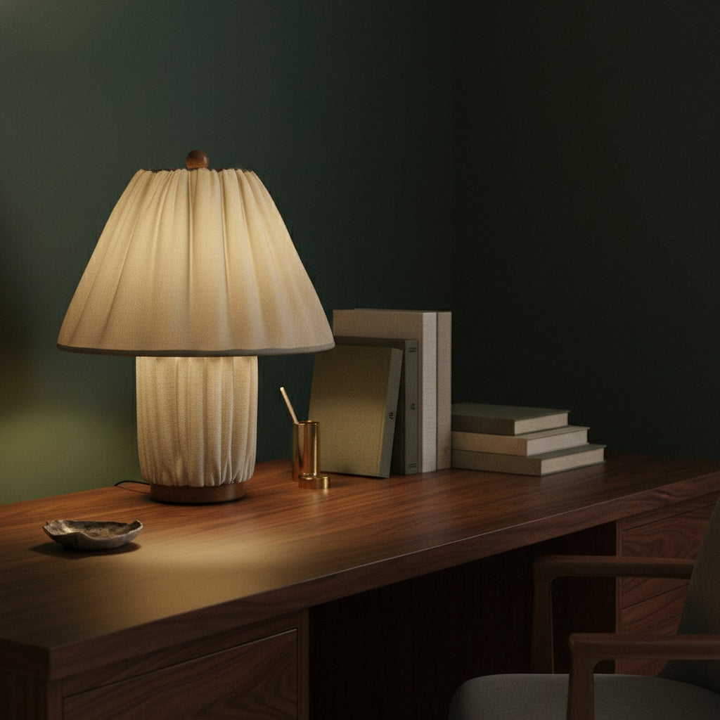 Bohemian Fabric Table Lamp With Warm White Glow — Harbor Light Co.