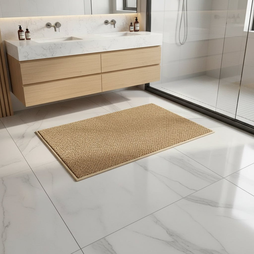 Absorbent Door Mat Quick-Drying Washable Entryway Rug Stain-Resistant Indoor Doormat with Geometric Pattern for Front Door Hallway and Patio