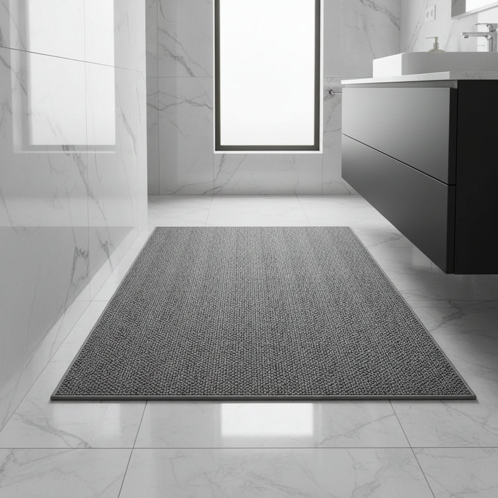 Absorbent Door Mat Quick-Drying Washable Entryway Rug Stain-Resistant Indoor Doormat with Geometric Pattern for Front Door Hallway and Patio