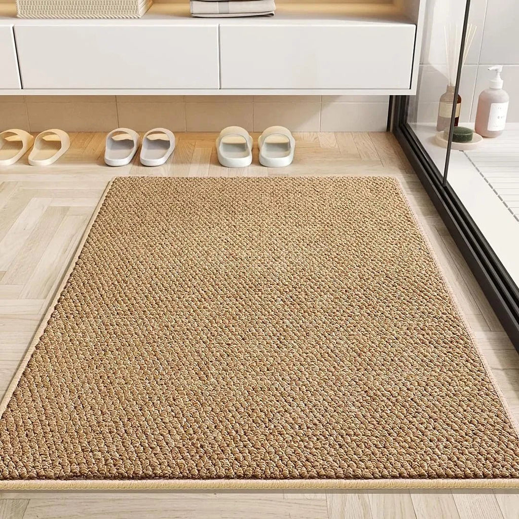 Absorbent Door Mat Quick-Drying Washable Entryway Rug Stain-Resistant Indoor Doormat with Geometric Pattern for Front Door Hallway and Patio