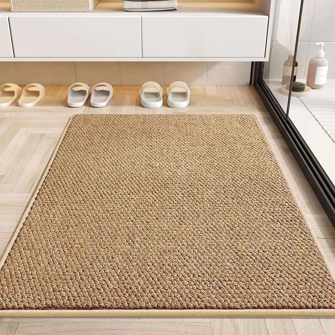 Absorbent Door Mat Quick-Drying Washable Entryway Rug Stain-Resistant Indoor Doormat with Geometric Pattern for Front Door Hallway and Patio