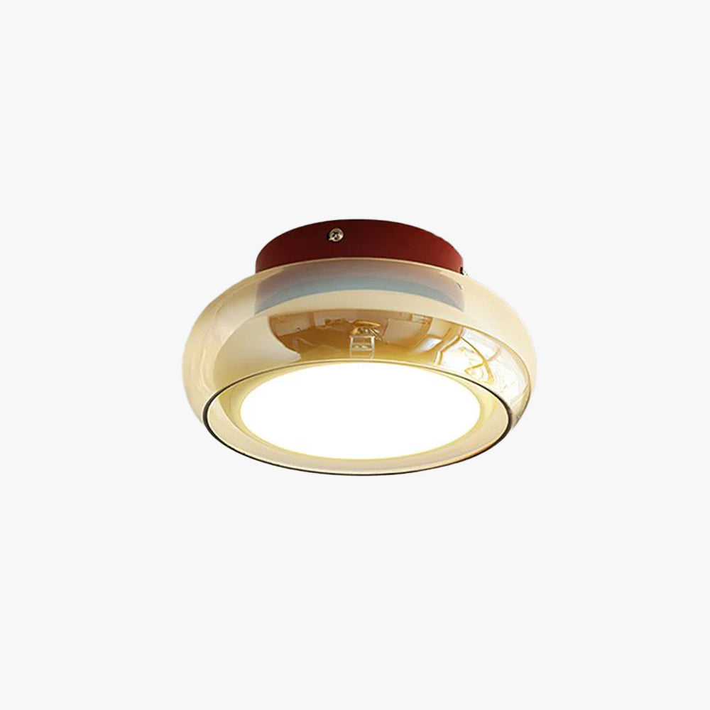 Flush Mount Glass Ceiling Light with LED Light