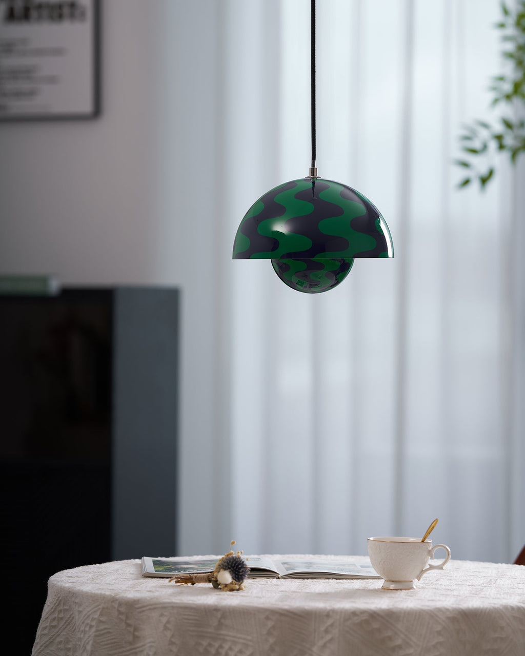 Aluminum Dome Pendant Light with E27 Socket | Dimmable Hanging Lamp