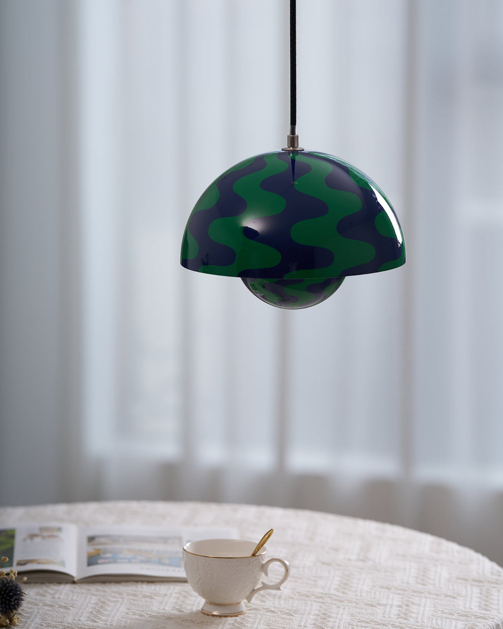 Aluminum Dome Pendant Light with E27 Socket | Dimmable Hanging Lamp