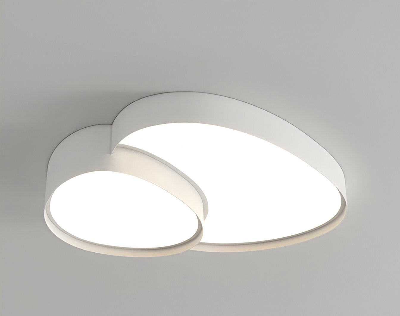 Modern Overlapping Disc Flush Mount Ceiling Light