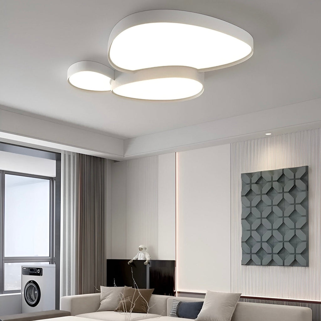 Modern Overlapping Disc Flush Mount Ceiling Light