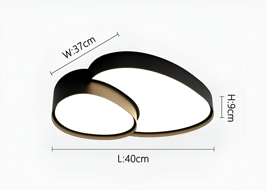 Modern Overlapping Disc Flush Mount Ceiling Light