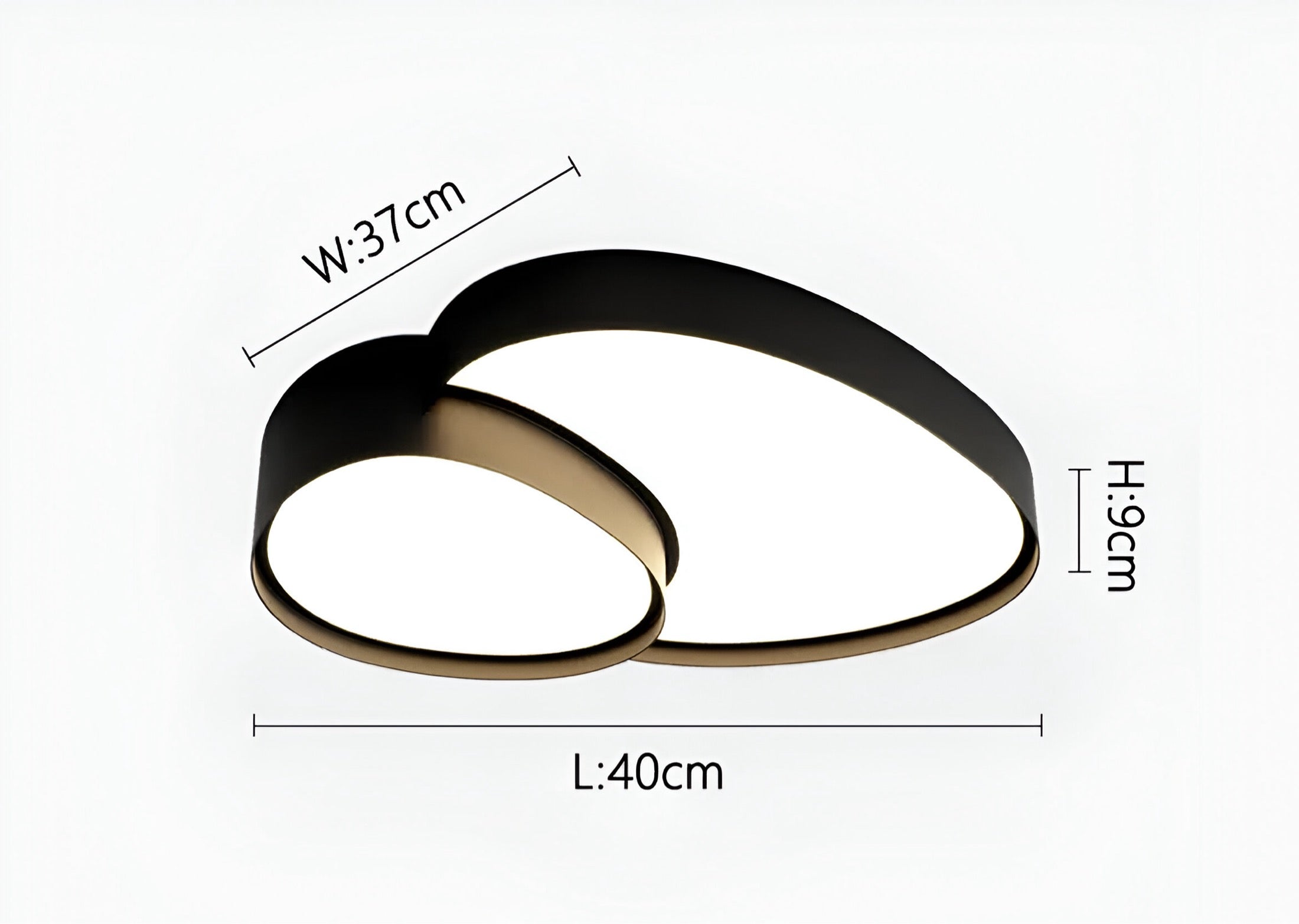 Modern Overlapping Disc Flush Mount Ceiling Light
