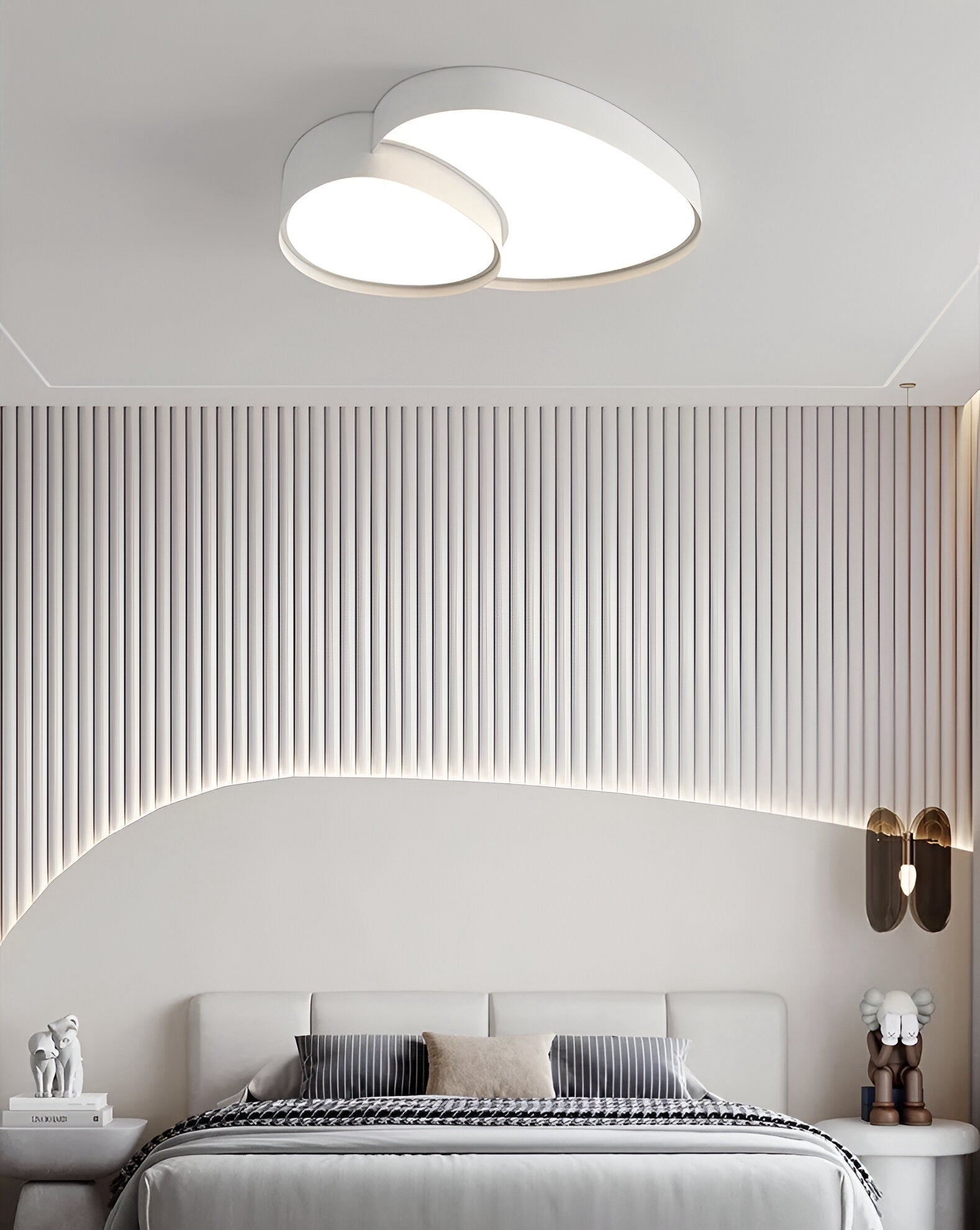 Modern Overlapping Disc Flush Mount Ceiling Light
