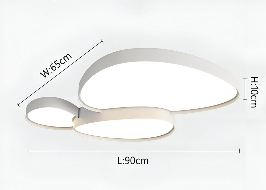 Modern Overlapping Disc Flush Mount Ceiling Light