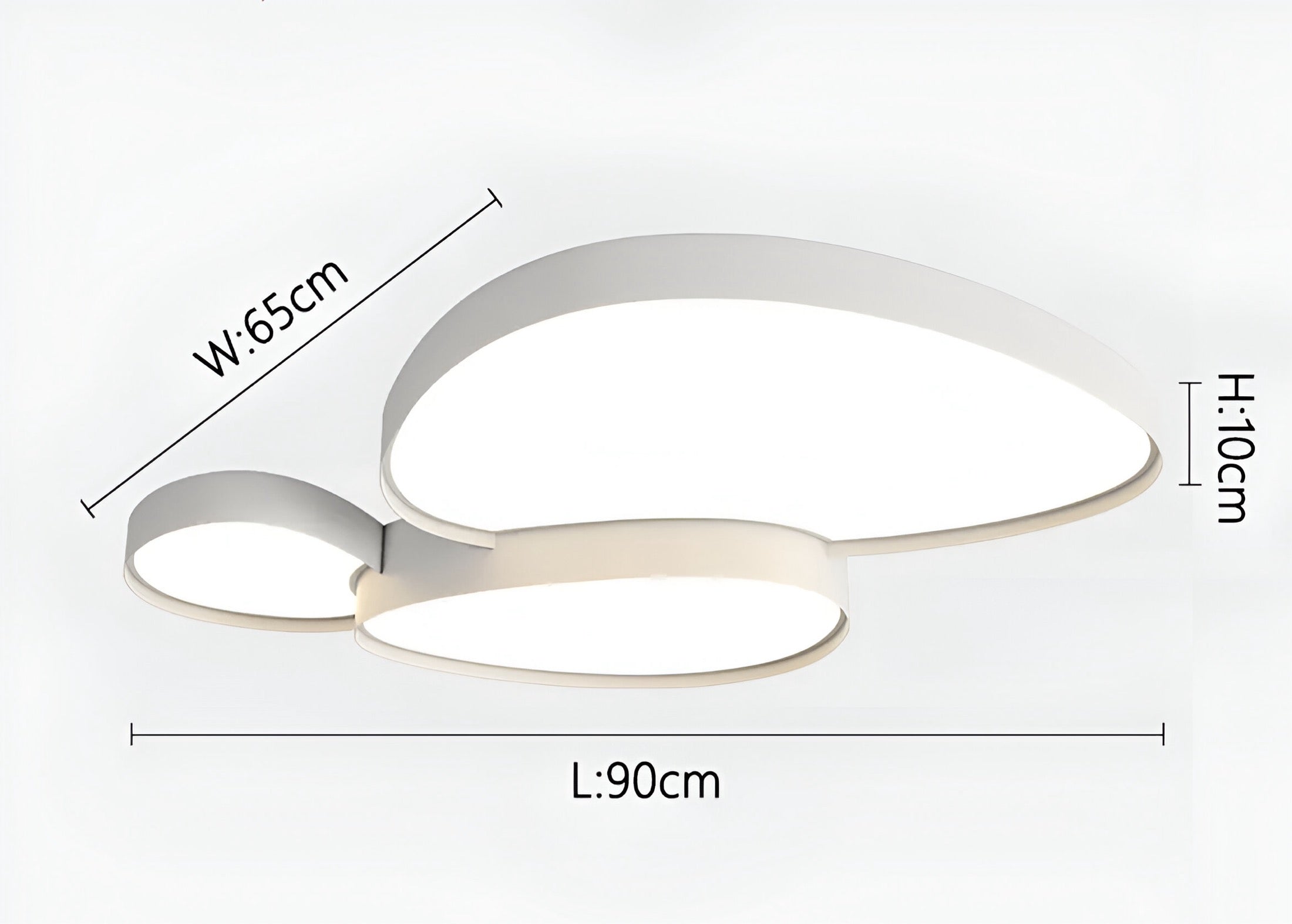 Modern Overlapping Disc Flush Mount Ceiling Light