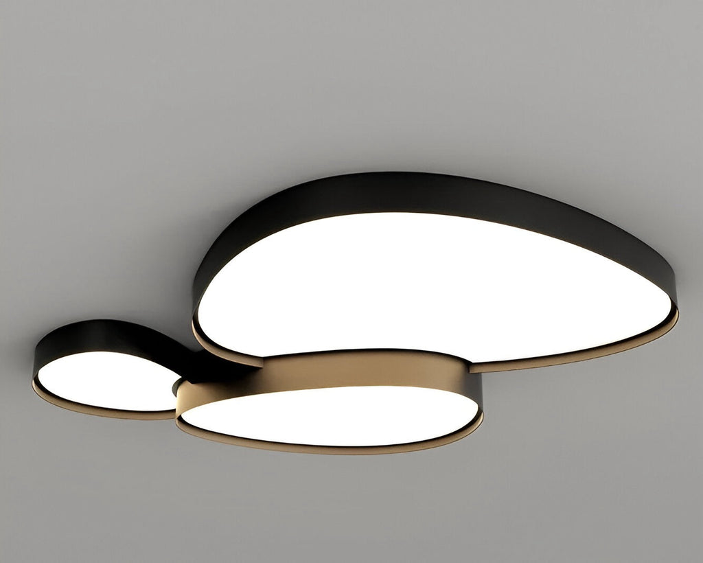 Modern Overlapping Disc Flush Mount Ceiling Light
