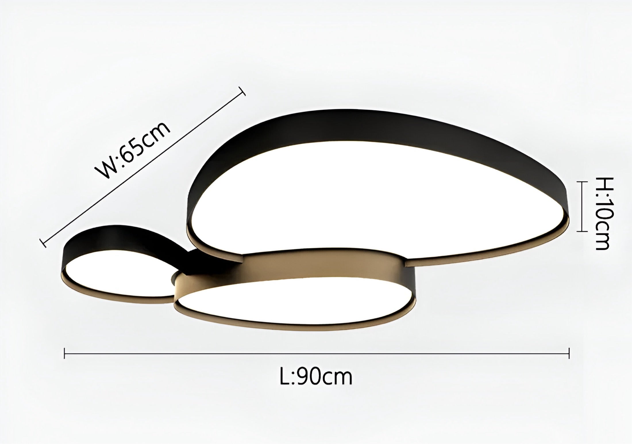 Modern Overlapping Disc Flush Mount Ceiling Light