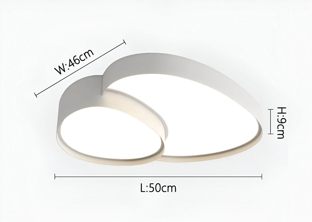 Modern Overlapping Disc Flush Mount Ceiling Light