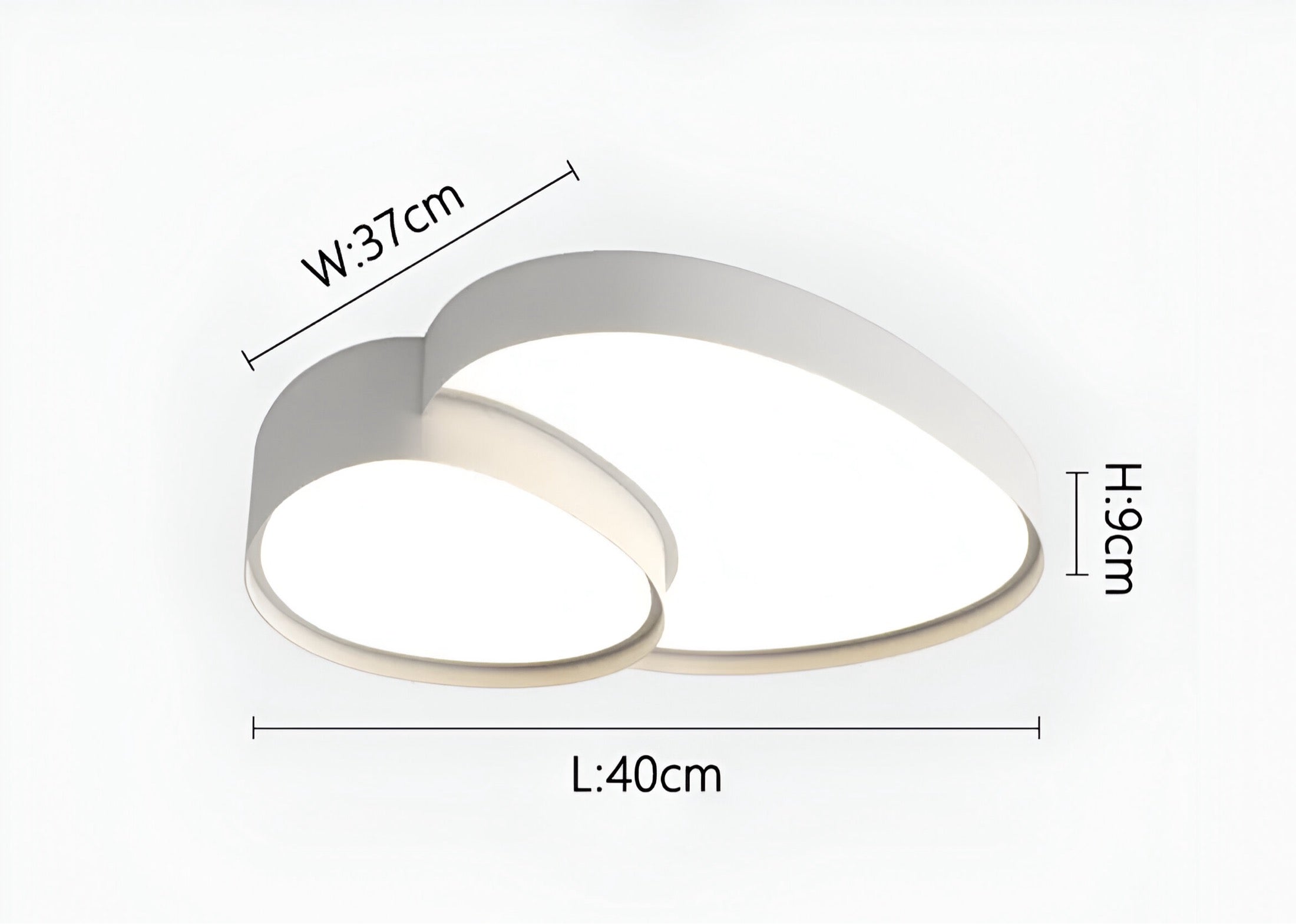 Modern Overlapping Disc Flush Mount Ceiling Light
