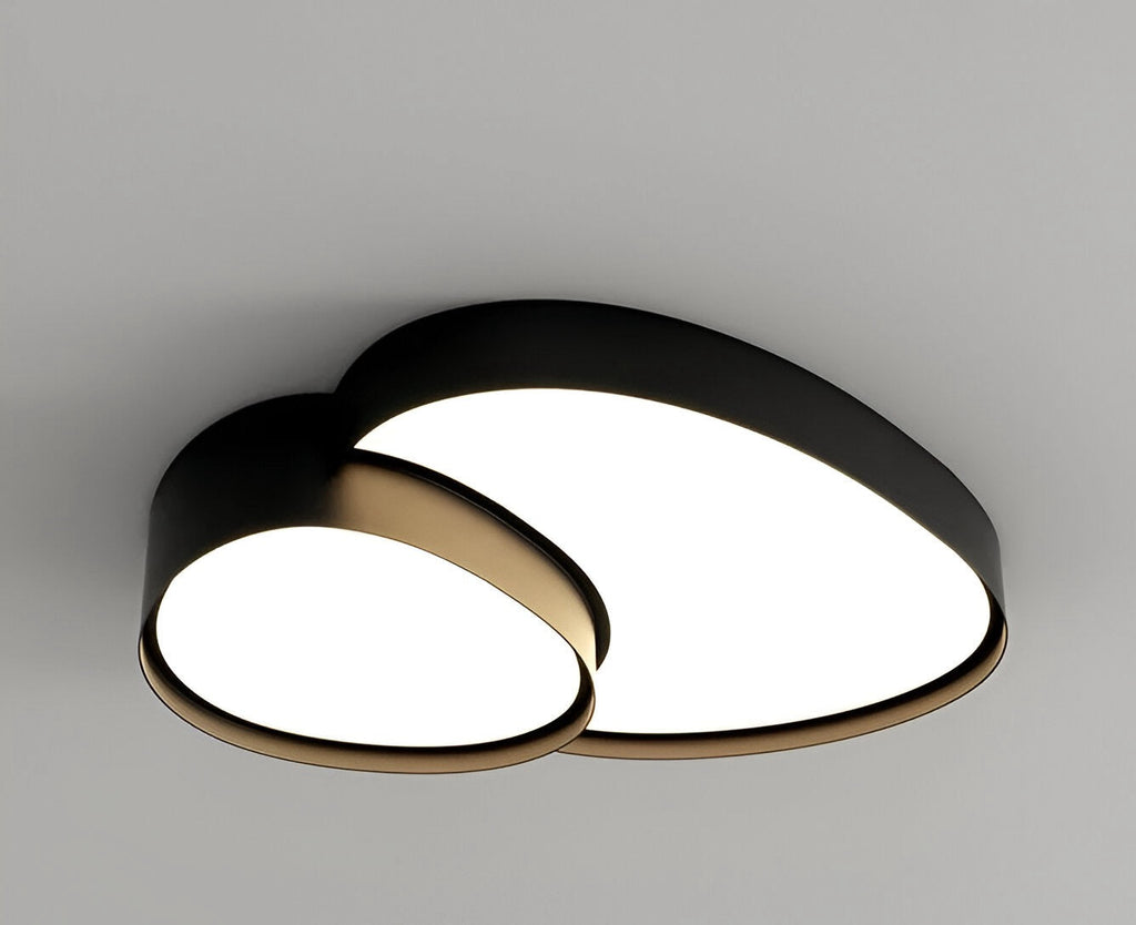 Modern Overlapping Disc Flush Mount Ceiling Light