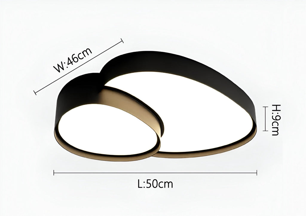 Modern Overlapping Disc Flush Mount Ceiling Light