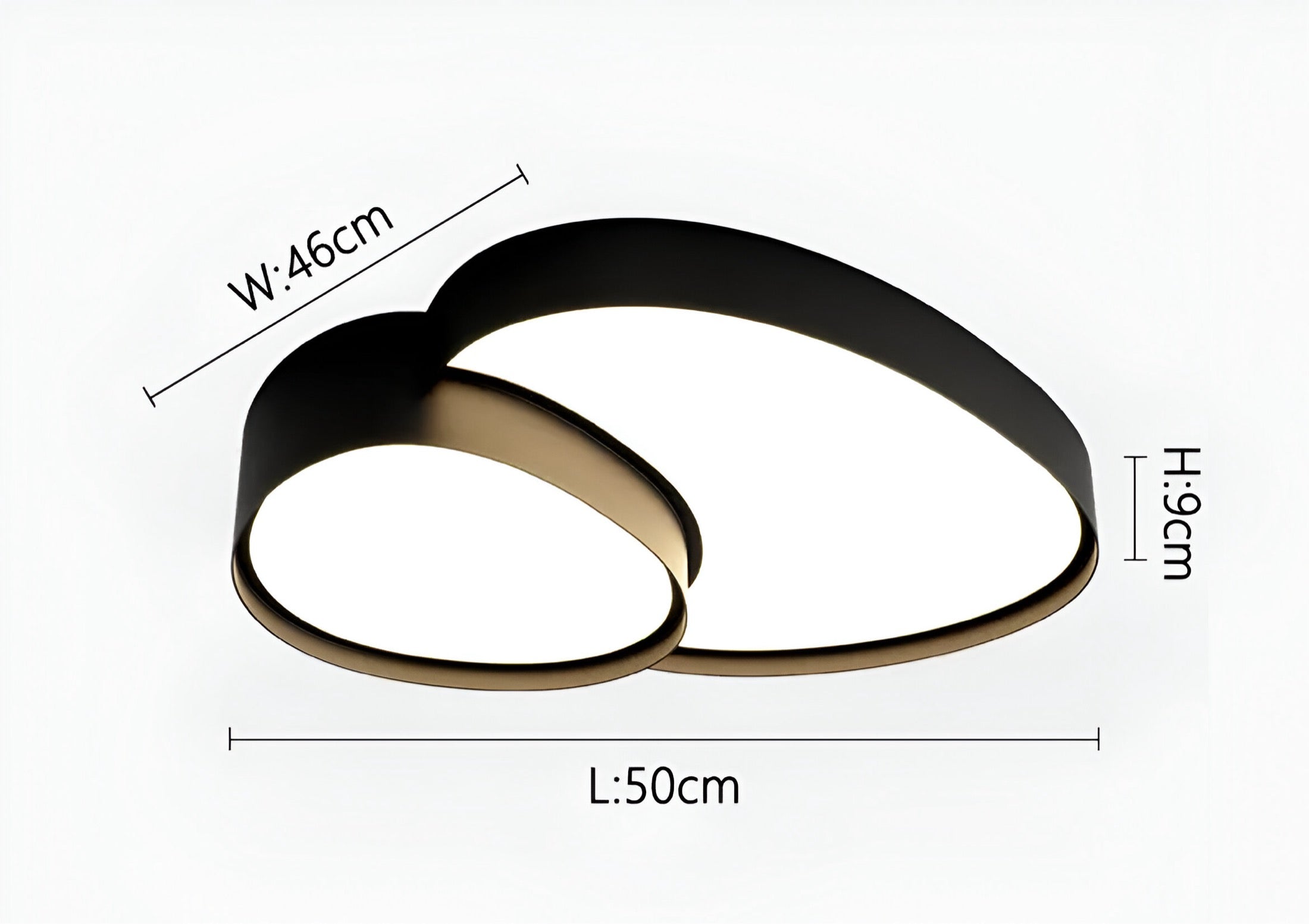 Modern Overlapping Disc Flush Mount Ceiling Light