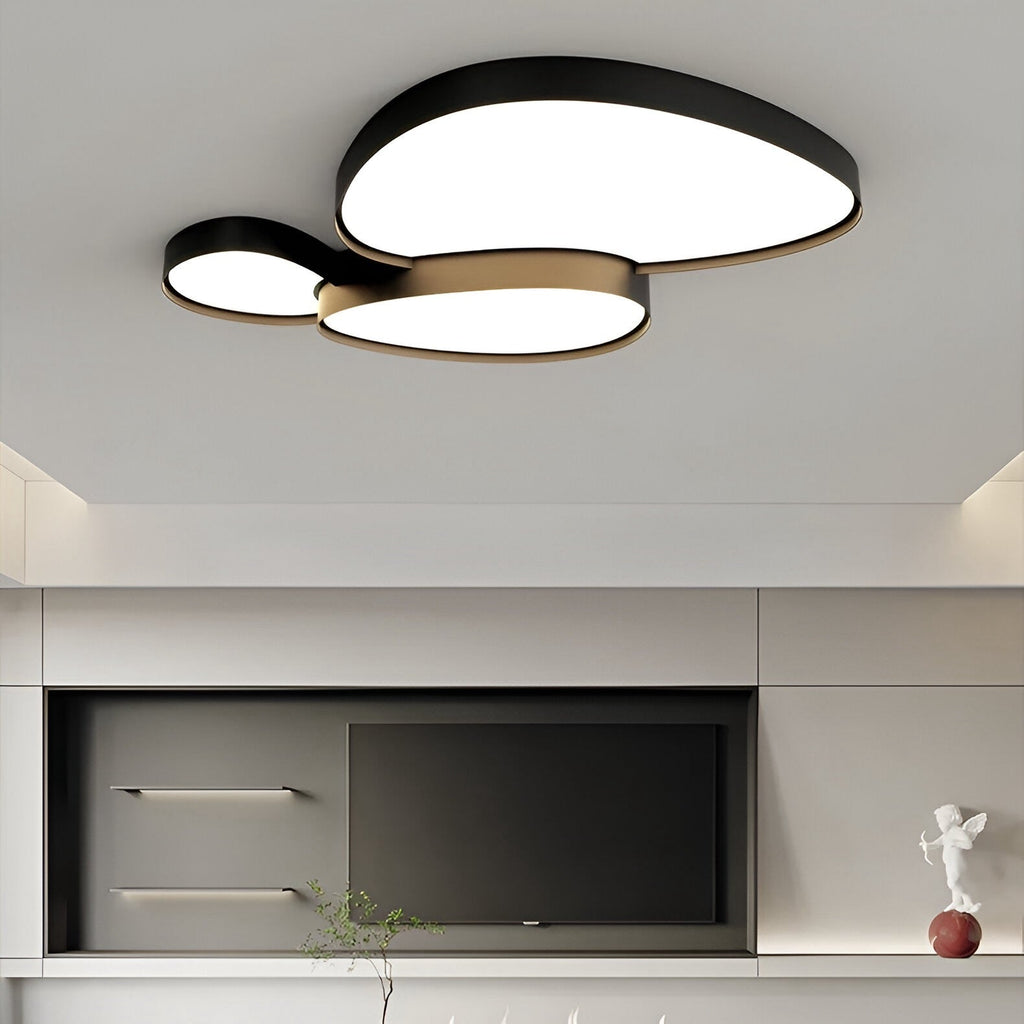 Modern Overlapping Disc Flush Mount Ceiling Light