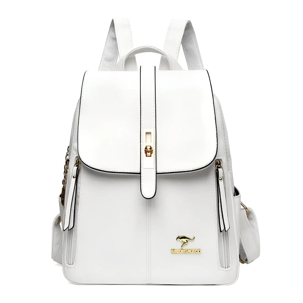 Women's Faux Leather Backpack Purse Fashion Shoulder Bag Small Travel Daypack with Multiple Compartments for Work and Daily Use