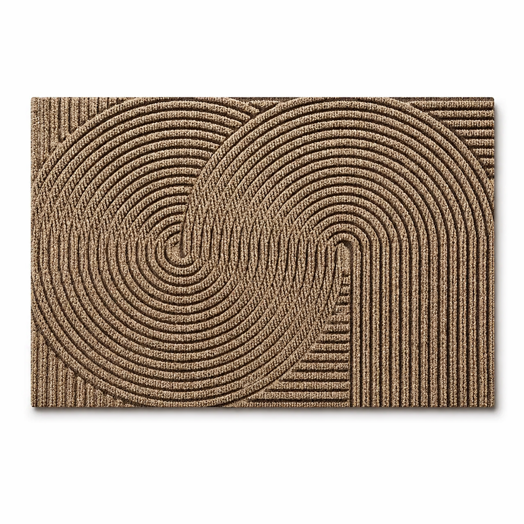 Non-Slip Door Mat Indoor Outdoor Polypropylene Entry Mat with Rubber Backing Dirt Trapping Modern Doormat for Front Door and Entryway