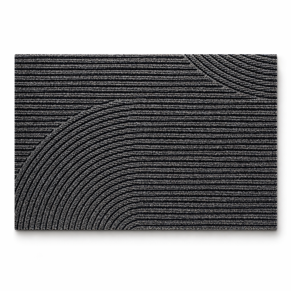Non-Slip Door Mat Indoor Outdoor Polypropylene Entry Mat with Rubber Backing Dirt Trapping Modern Doormat for Front Door and Entryway