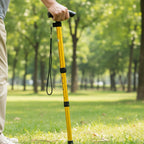 Folding Walking Cane Lightweight Aluminum Walking Stick Adjustable Height with Ergonomic Non-Slip Handle and Wrist Strap for Seniors Men and Women