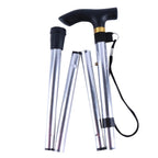 Folding Walking Cane Lightweight Aluminum Walking Stick Adjustable Height with Ergonomic Non-Slip Handle and Wrist Strap for Seniors Men and Women