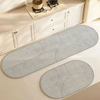 Anti-Fatigue Kitchen Mat Cushioned Standing Mat Non-Slip Water-Repellent Kitchen Rug Runner with Modern Line Pattern for Sink and Laundry Room