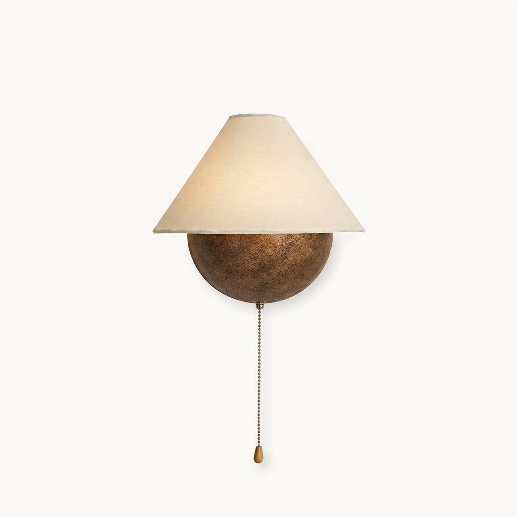 Transitional Travertine Wall Sconce With Warm Dimmable Glow — Harbor Light Co.