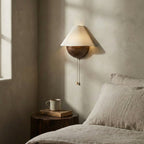 Transitional Travertine Wall Sconce With Warm Dimmable Glow — Harbor Light Co.