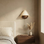 Transitional Travertine Wall Sconce With Warm Dimmable Glow — Harbor Light Co.