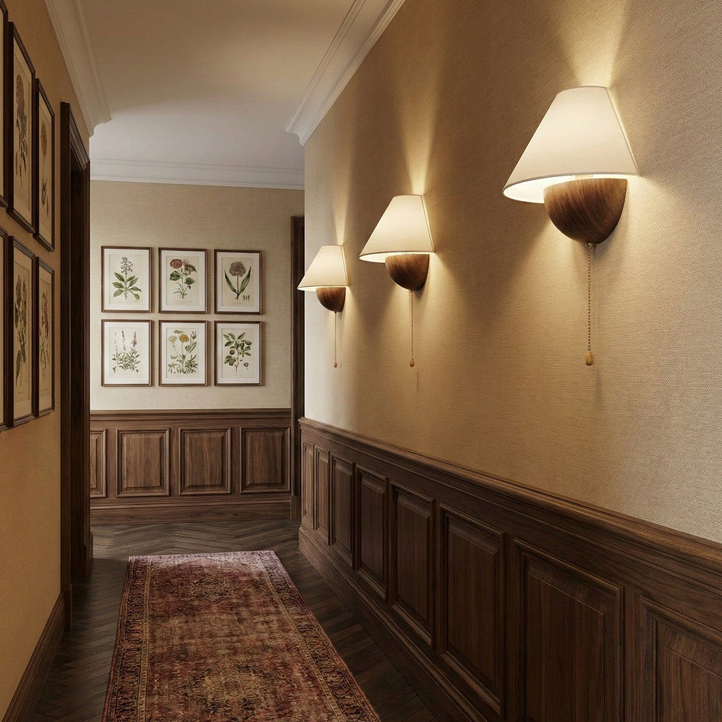 Transitional Travertine Wall Sconce With Warm Dimmable Glow — Harbor Light Co.