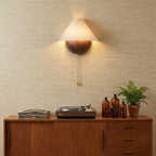 Transitional Travertine Wall Sconce With Warm Dimmable Glow — Harbor Light Co.