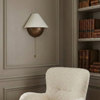 Transitional Travertine Wall Sconce With Warm Dimmable Glow — Harbor Light Co.